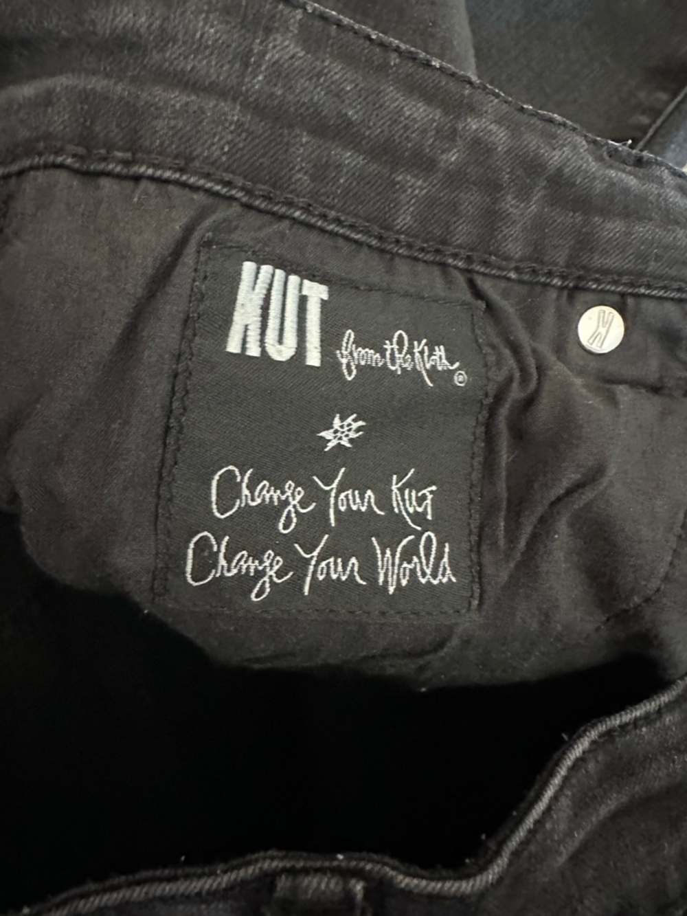 Kut from the Kloth Katy Boyfriend Black Jeans size 10 - Picture 6 of 9